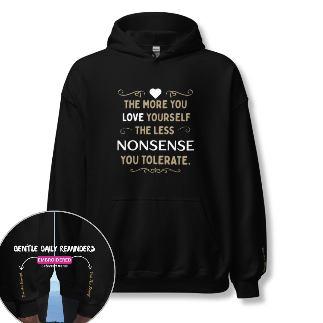 The More You Love Yourself - Unisex Hoodie (with Wrist Embroidery)