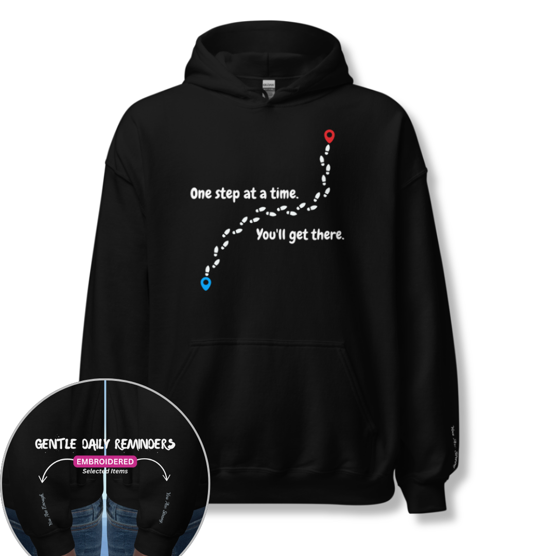 One Step at a Time - Unisex Hoodie (with Wrist Embroidery)