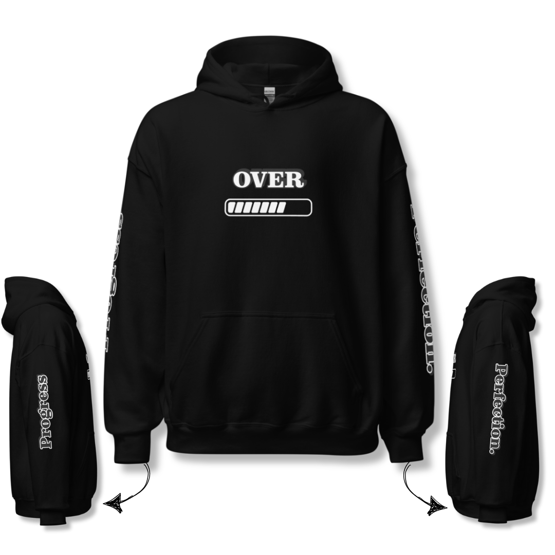Progress OVER Perfection - Unisex Hoodie (with Sleeve Printing)
