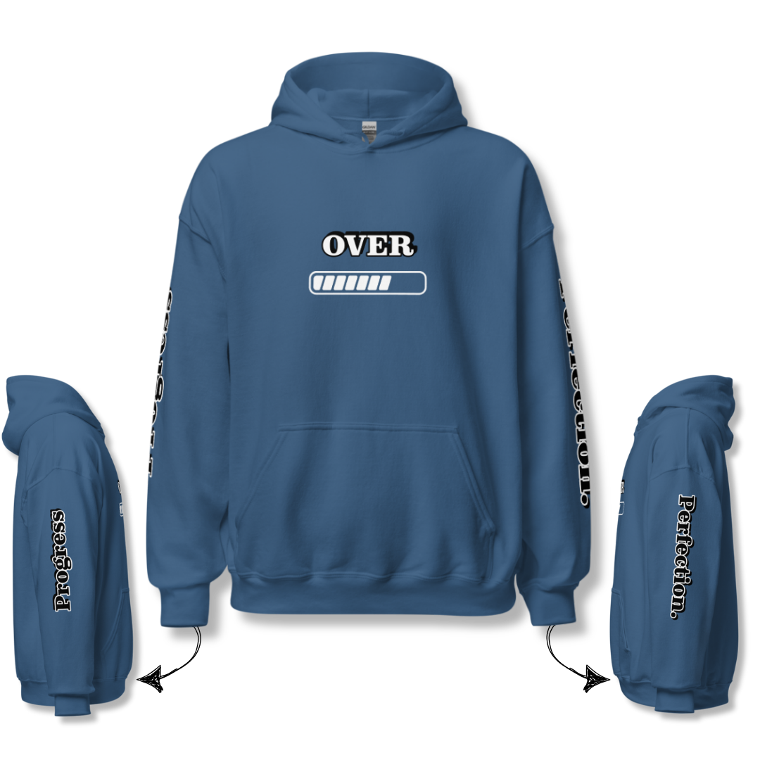 Progress OVER Perfection - Unisex Hoodie (with Sleeve Printing)