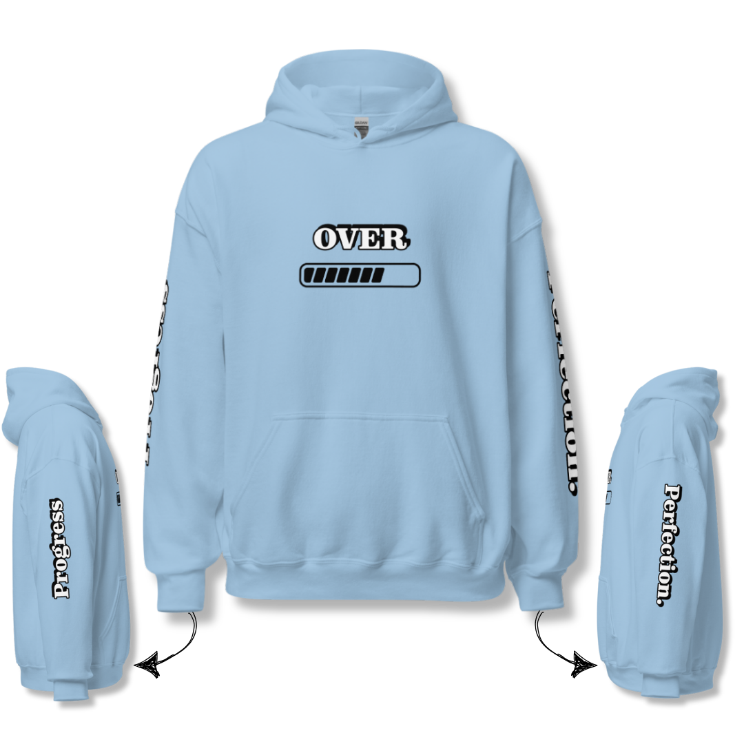 Progress OVER Perfection - Unisex Hoodie (with Sleeve Printing)