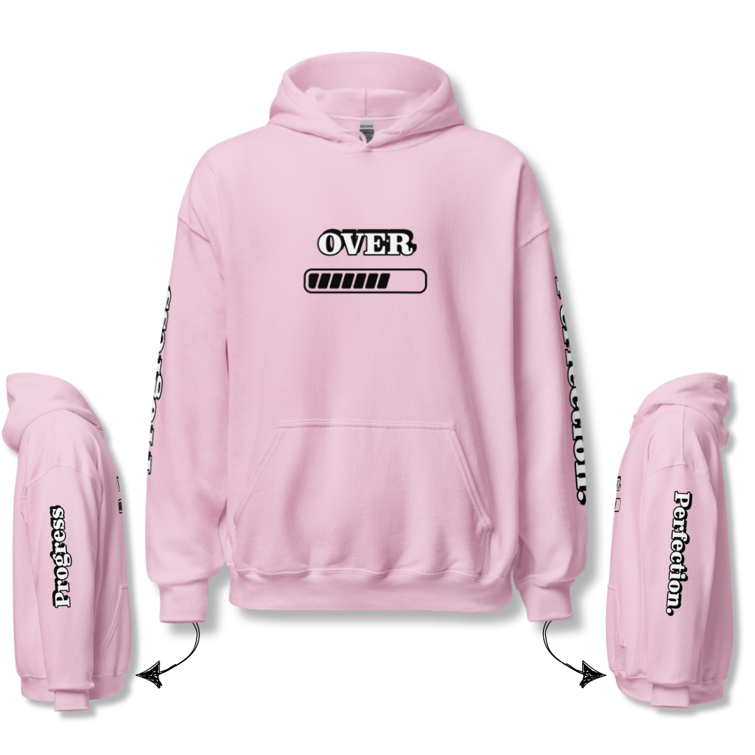Progress OVER Perfection - Unisex Hoodie (with Sleeve Printing)
