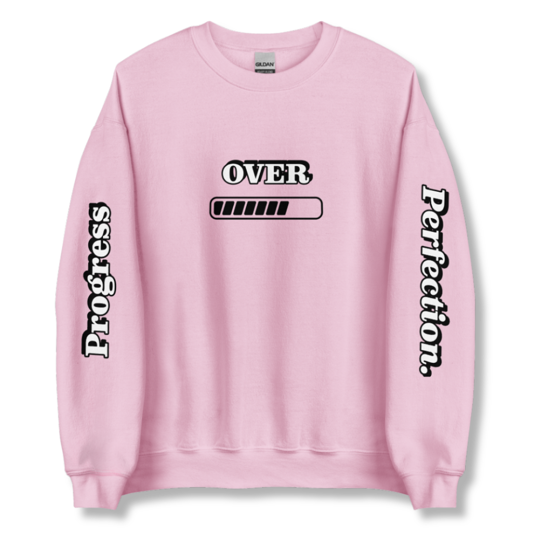Progress OVER Perfection - Unisex Sweatshirt (with Sleeve Printing)