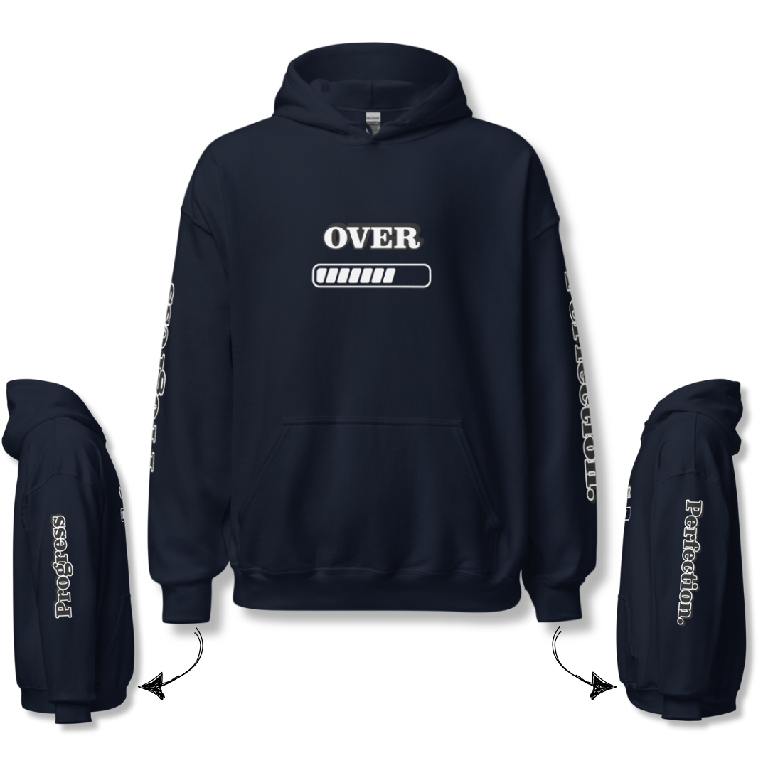Progress OVER Perfection - Unisex Hoodie (with Sleeve Printing)