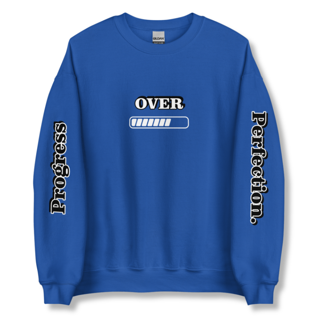 Progress OVER Perfection - Unisex Sweatshirt (with Sleeve Printing)