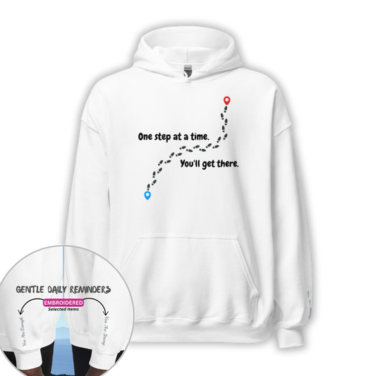One Step at a Time - Unisex Hoodie (with Wrist Embroidery)