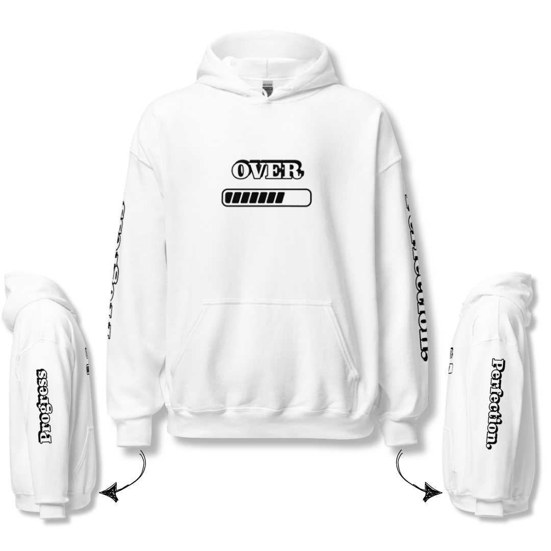 Progress OVER Perfection - Unisex Hoodie (with Sleeve Printing)