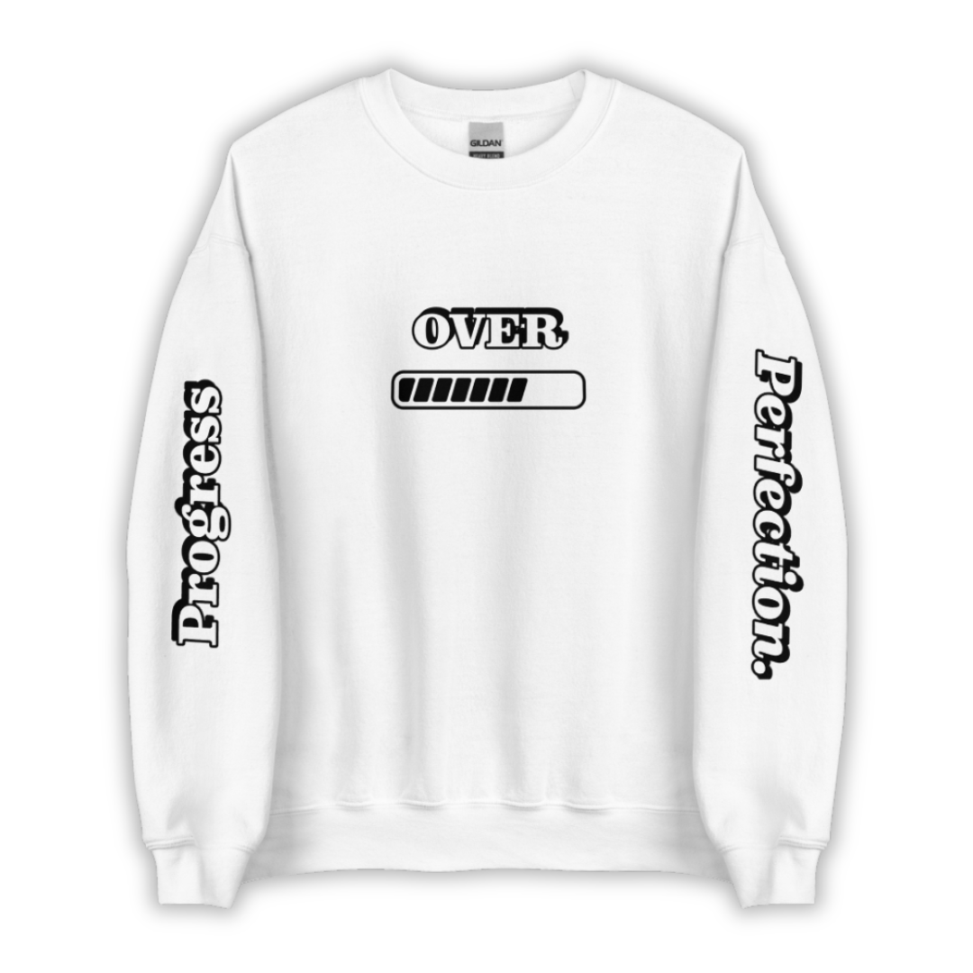 Progress OVER Perfection - Unisex Sweatshirt (with Sleeve Printing)