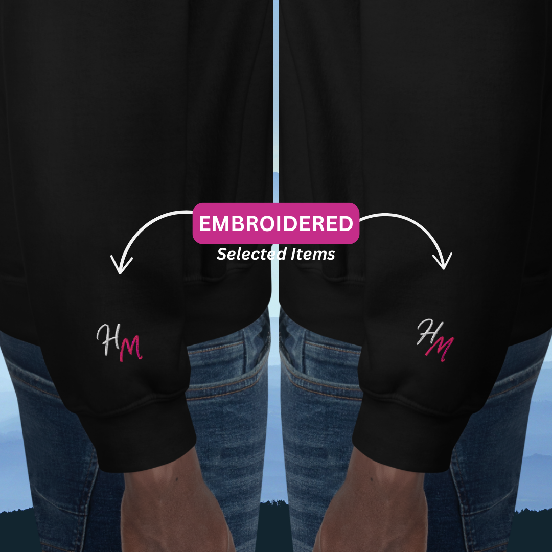 I Never Try. I Experiment - Unisex Hoodie (with Left Chest and Wrist Embroidery)