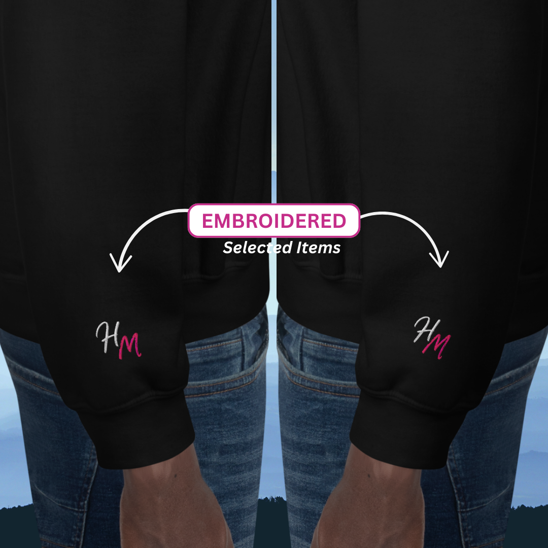 Hood Motion - Unisex Sweatshirt (with Left Chest and Wrist Embroidery + Back Print)