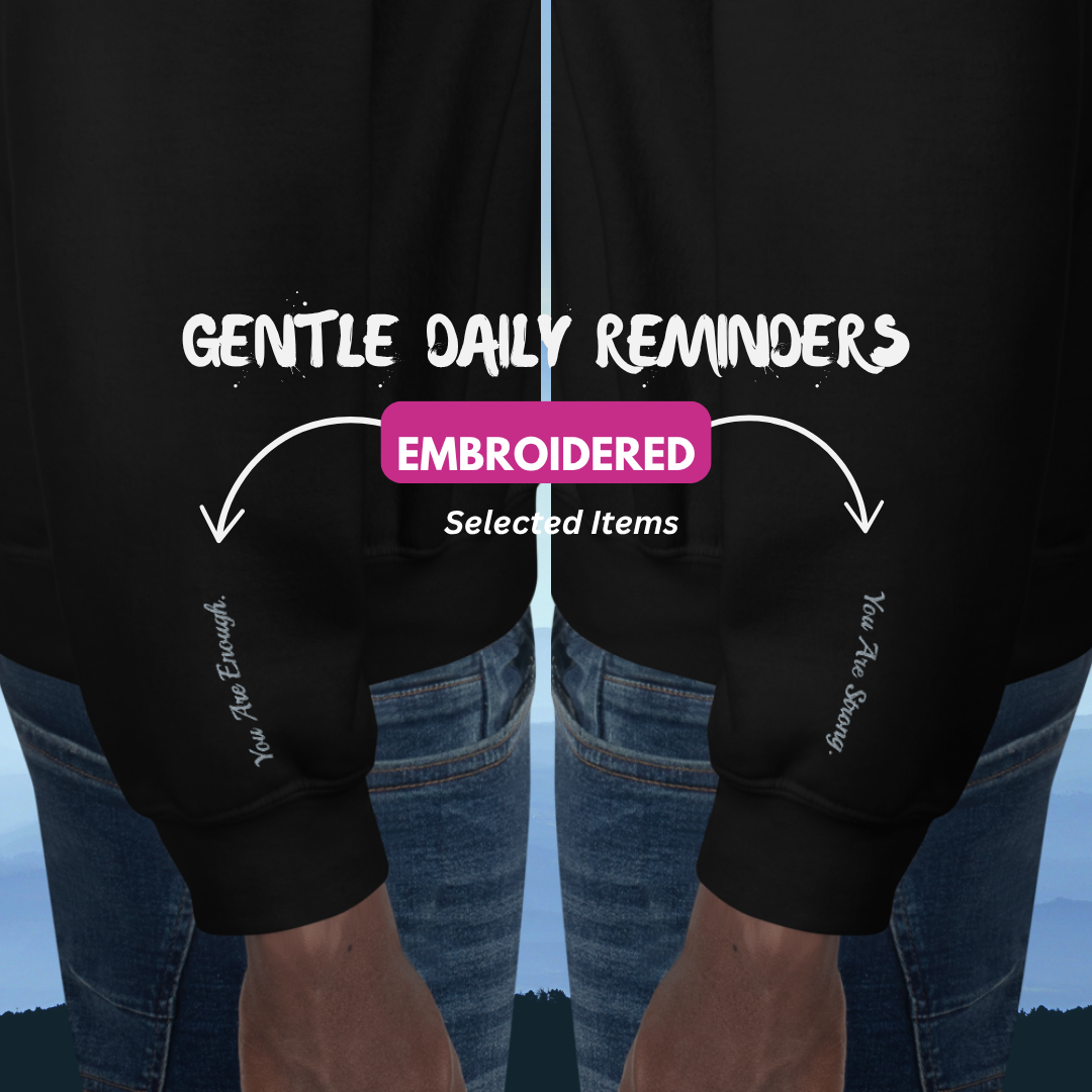 It's Okay to not be Okay - Unisex Sweatshirt (with Left Chest and Wrist Embroidery)