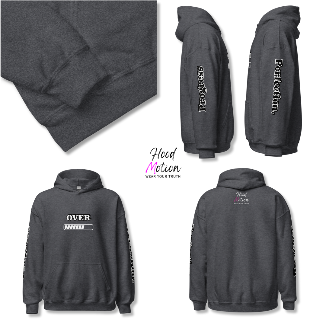 Progress OVER Perfection - Unisex Hoodie (with Sleeve Printing)