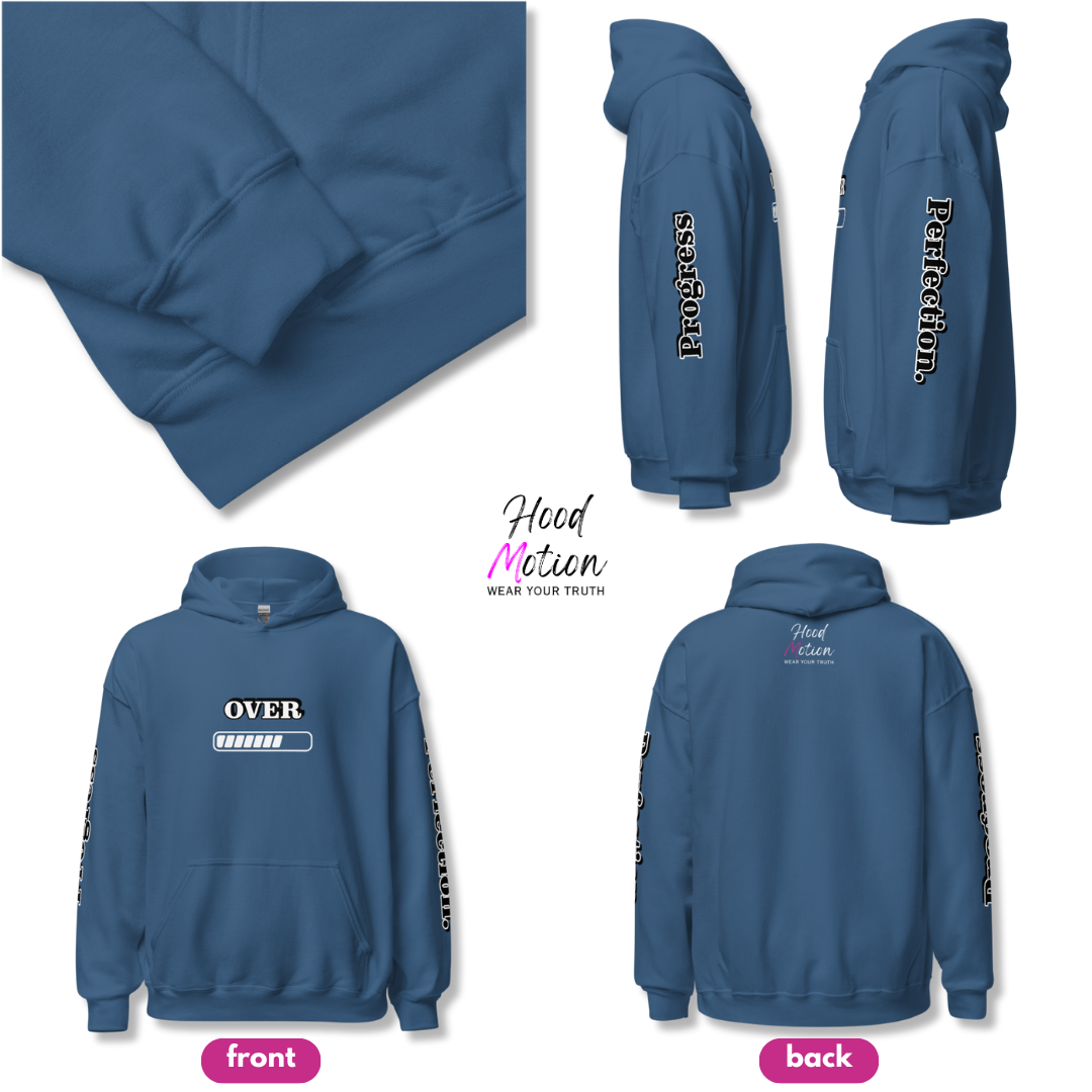 Progress OVER Perfection - Unisex Hoodie (with Sleeve Printing)