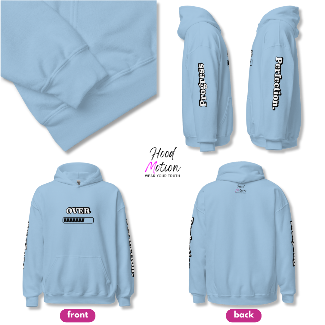 Progress OVER Perfection - Unisex Hoodie (with Sleeve Printing)
