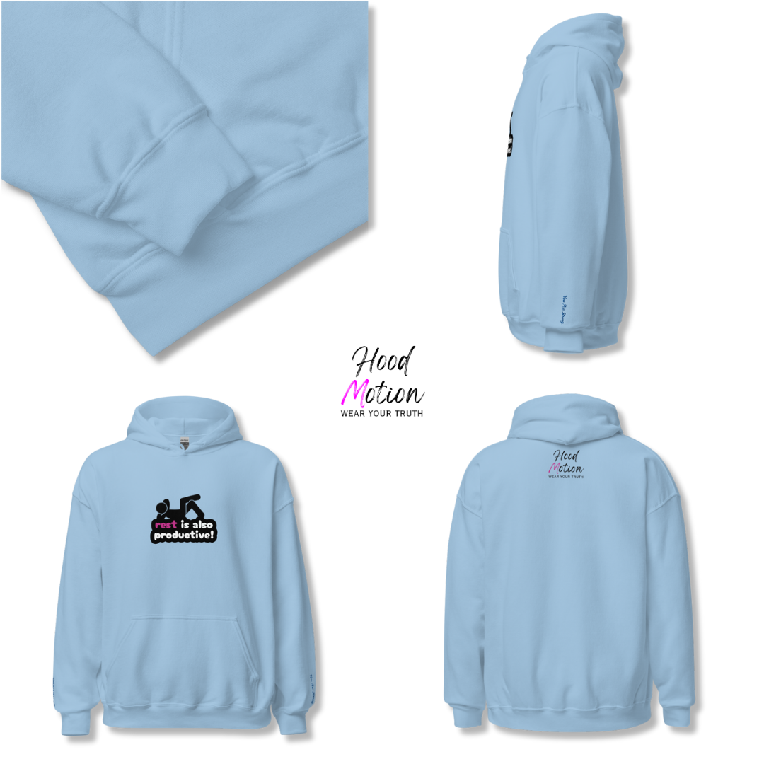 Rest Is Also Productive - Unisex Hoodie (with Wrist Embroidery)