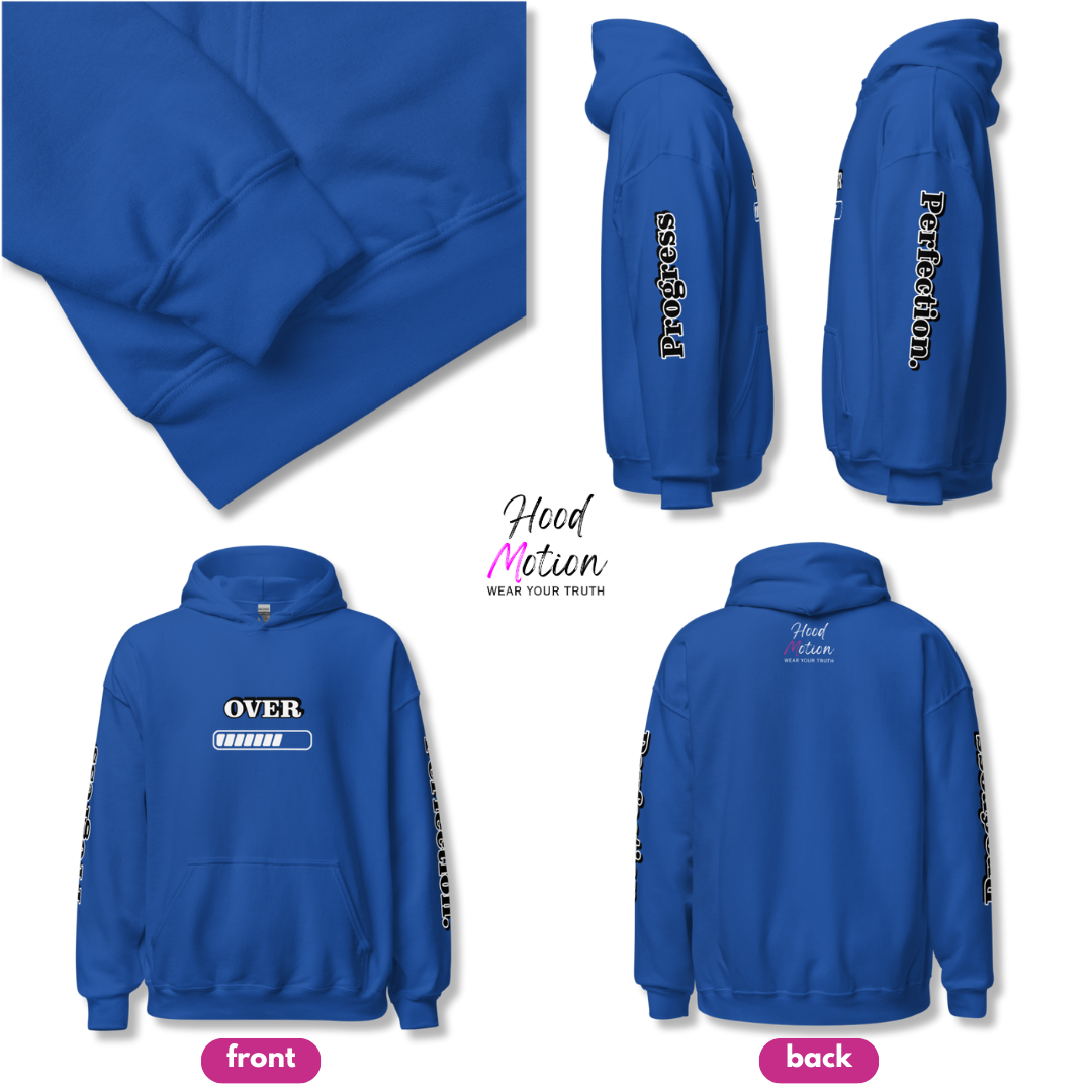 Progress OVER Perfection - Unisex Hoodie (with Sleeve Printing)