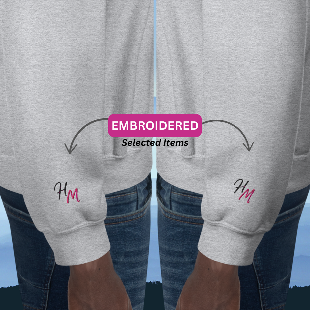 I Never Try. I Experiment - Unisex Hoodie (with Left Chest and Wrist Embroidery)