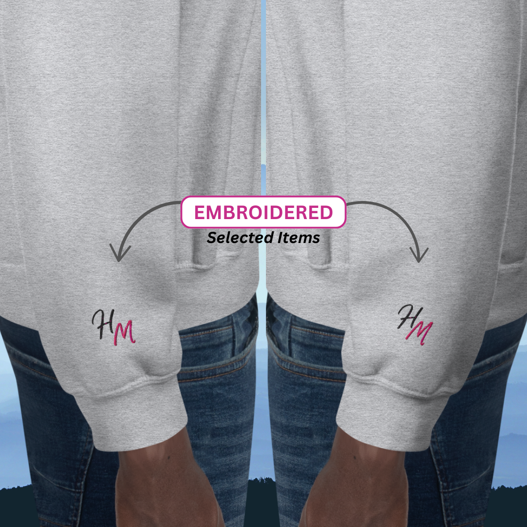 Hood Motion - Unisex Sweatshirt (with Left Chest and Wrist Embroidery + Back Print)