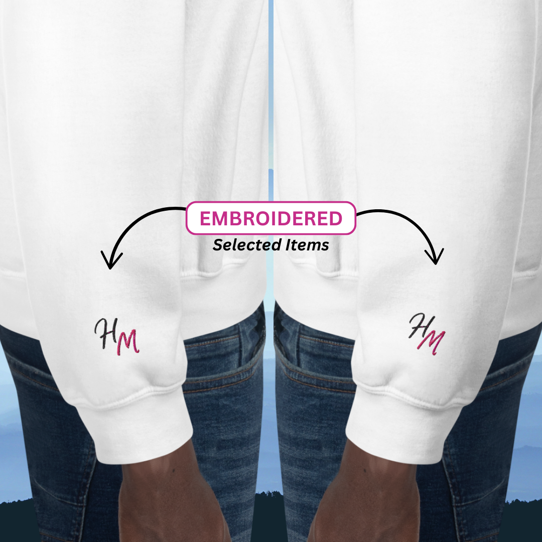 Hood Motion - Unisex Sweatshirt (with Left Chest and Wrist Embroidery + Back Print)