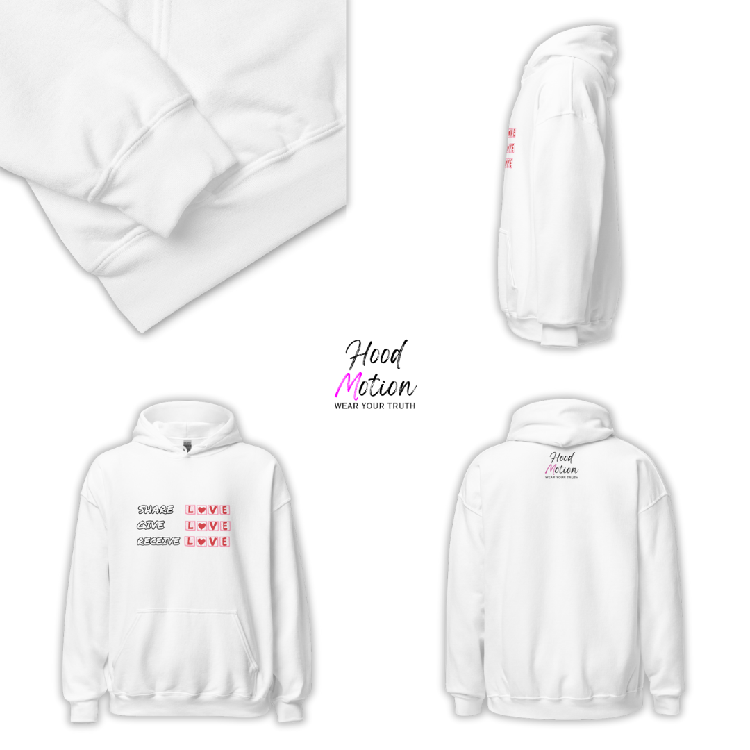 Share Give Receive Love - Unisex Hoodie