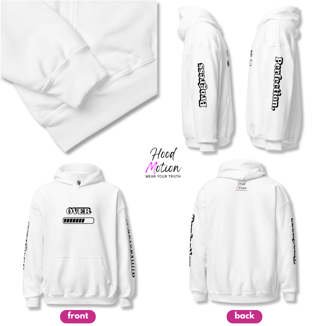 Progress OVER Perfection - Unisex Hoodie (with Sleeve Printing)