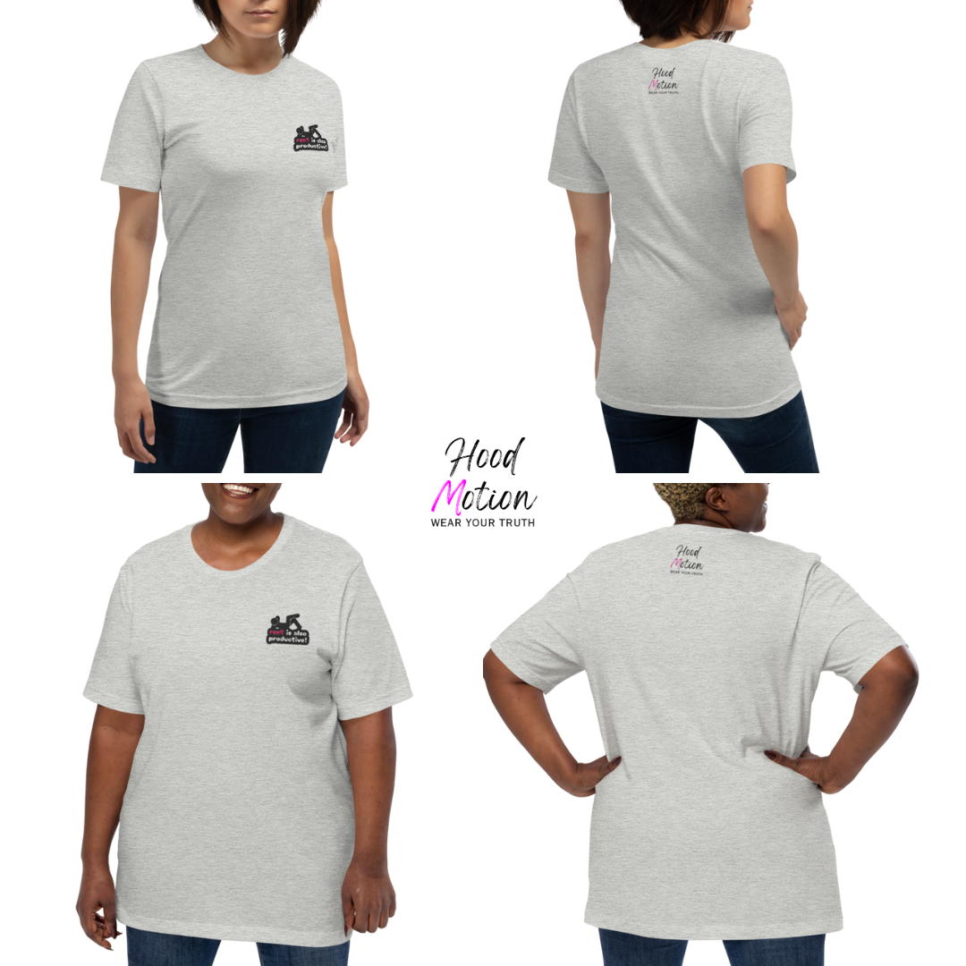 Rest Is Also Productive - Unisex T-Shirt (with Left Chest and Sleeve Embroidery)