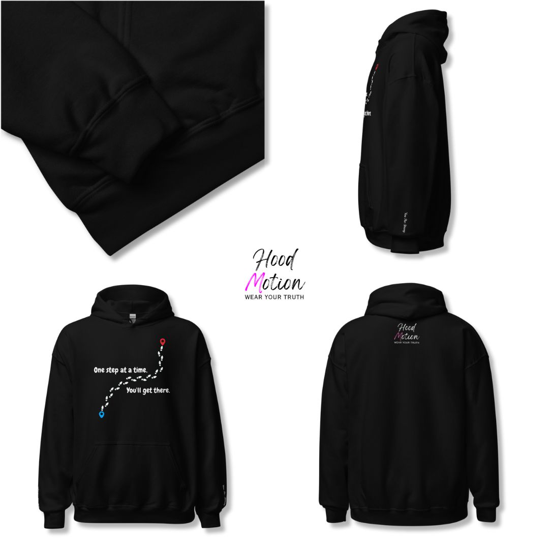 One Step at a Time - Unisex Hoodie (with Wrist Embroidery)
