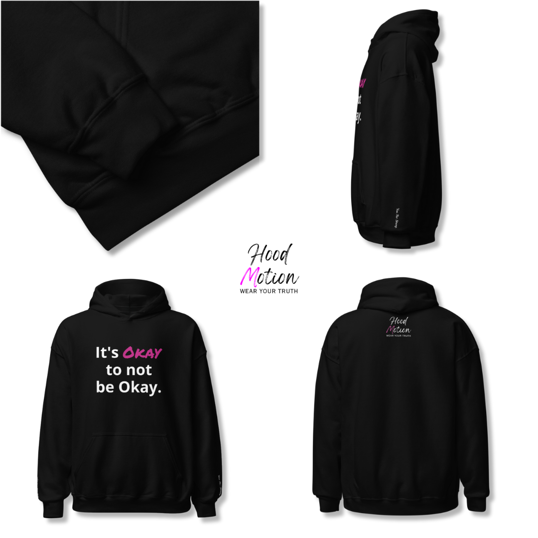 It's Okay to not be Okay v2 - Unisex Hoodie (with Wrist Embroidery)