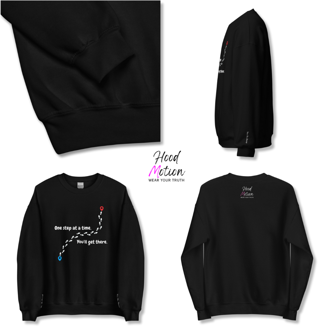 One Step At a Time - Unisex Sweatshirt (with Wrist Embroidery)