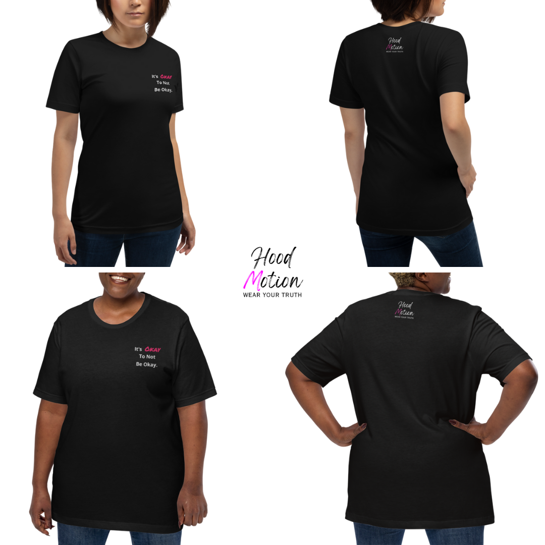 It's Okay to not be Okay v2 - Unisex T-shirt (with Left Chest and Sleeve Embroidery)