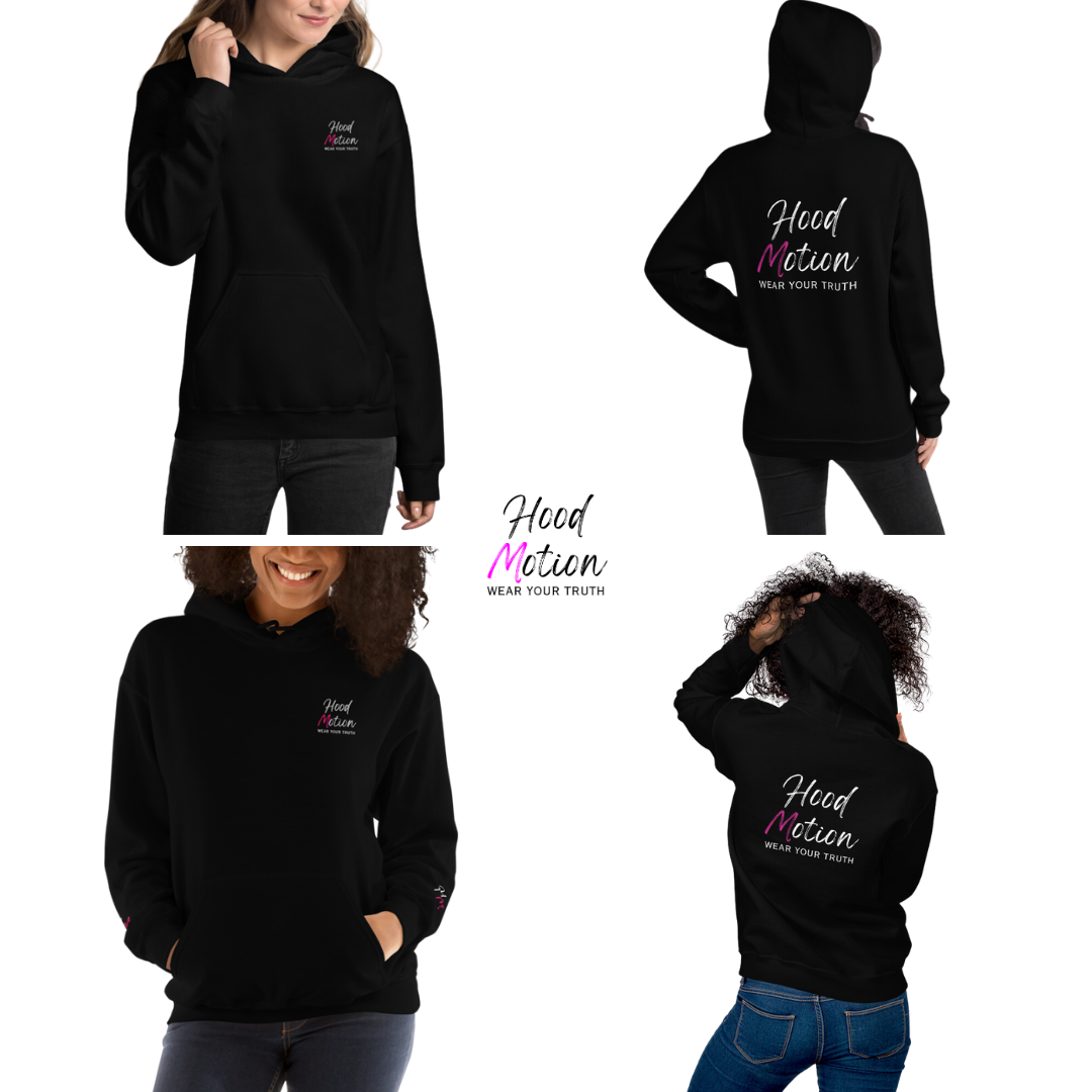 Hood Motion - Unisex Hoodie (with Left Chest and Wrist Embroidery + Back Print)