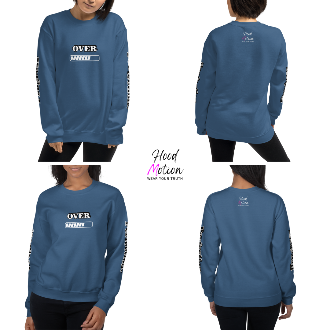 Progress OVER Perfection - Unisex Sweatshirt (with Sleeve Printing)