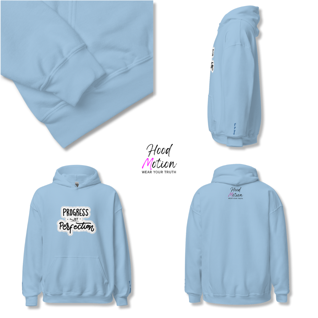 Progress NOT Perfection - Unisex Hoodie (with Wrist Embroidery)