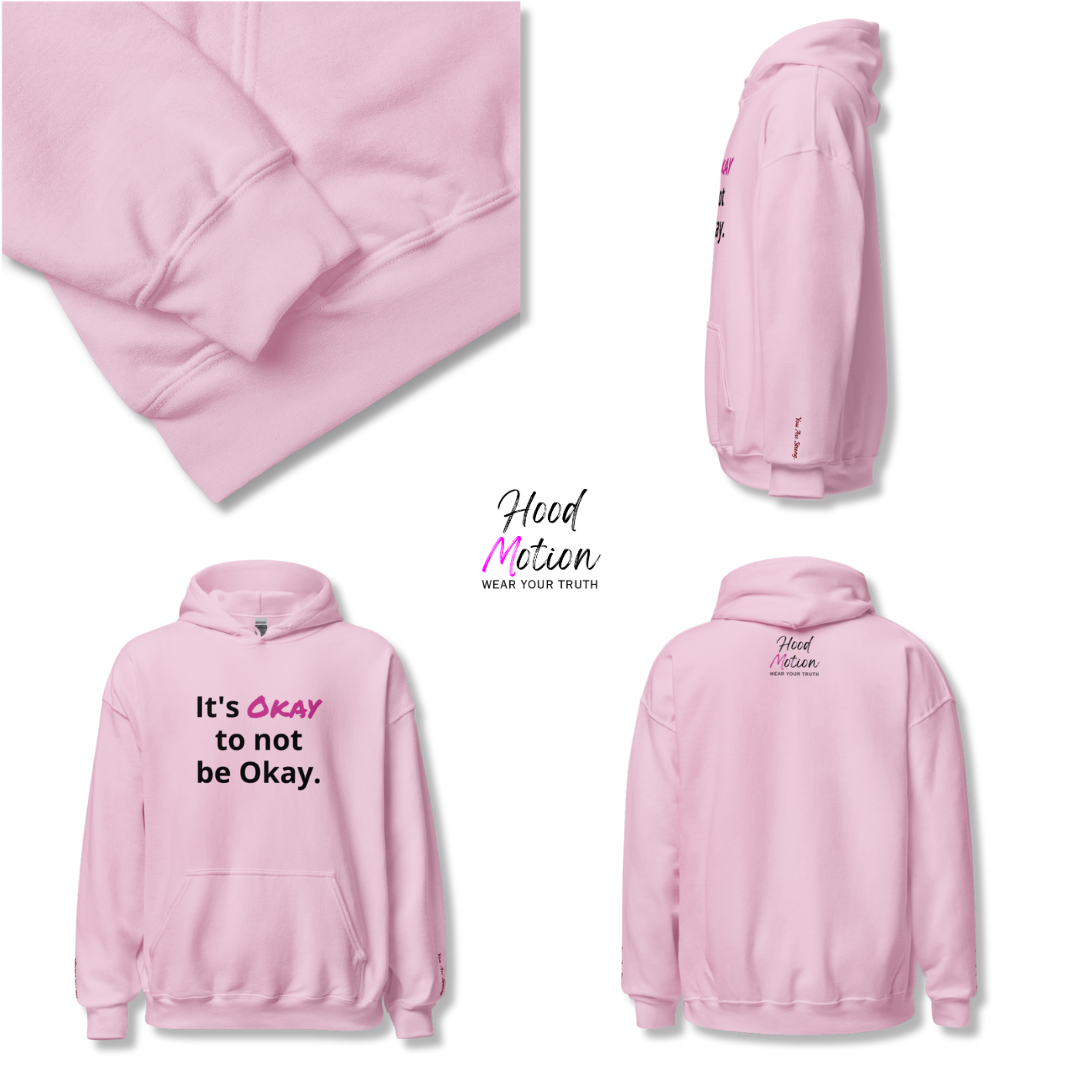 It's Okay to not be Okay v2 - Unisex Hoodie (with Wrist Embroidery)