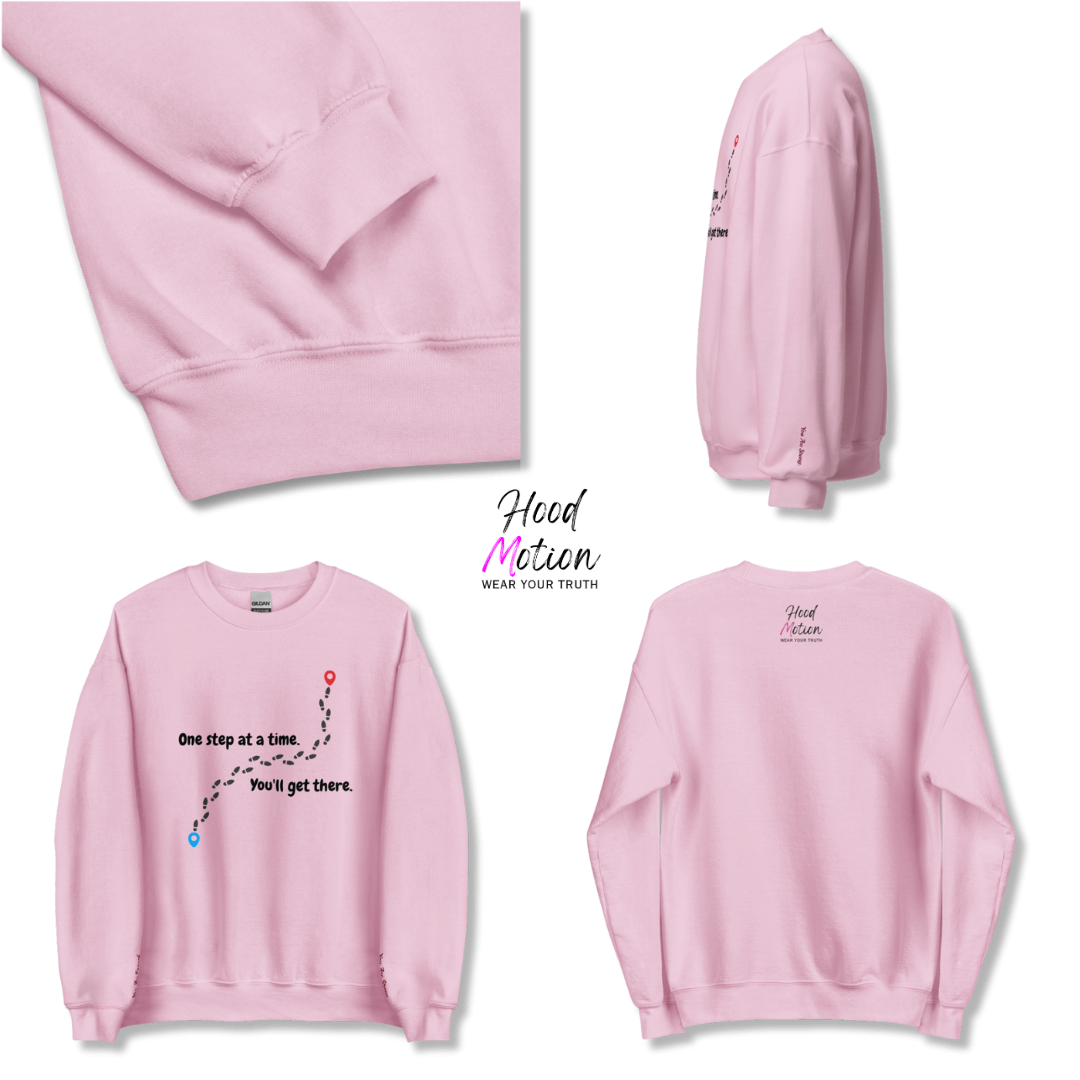 One Step At a Time - Unisex Sweatshirt (with Wrist Embroidery)