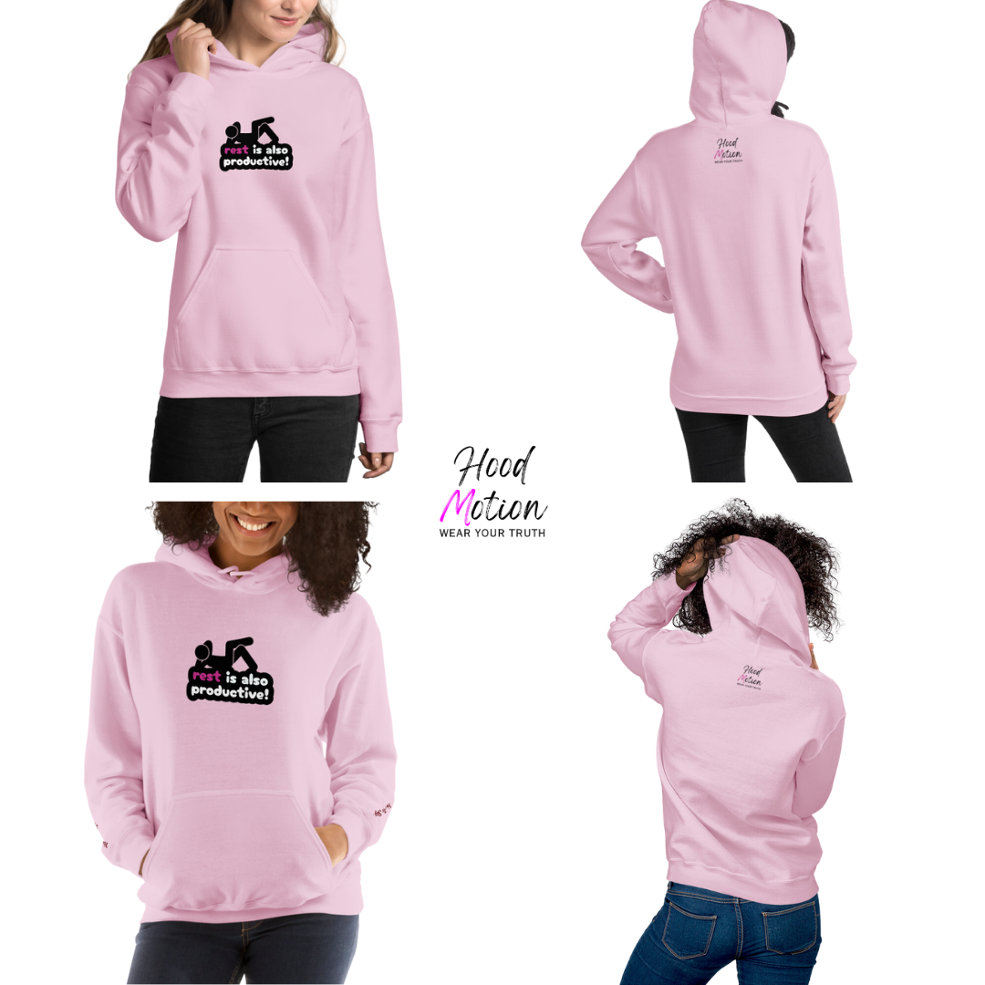 Rest Is Also Productive - Unisex Hoodie (with Wrist Embroidery)