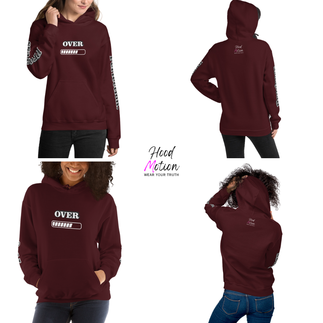 Progress OVER Perfection - Unisex Hoodie (with Sleeve Printing)