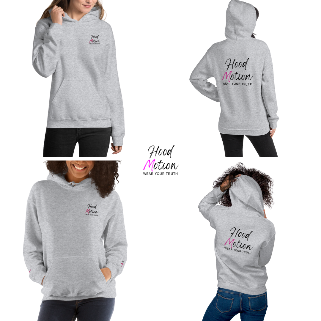 Hood Motion - Unisex Hoodie (with Left Chest and Wrist Embroidery + Back Print)