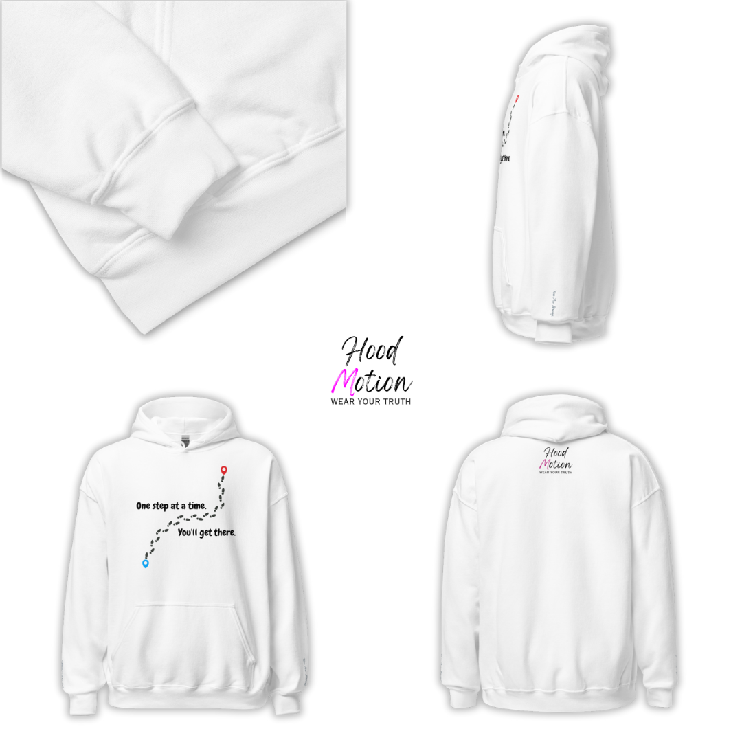 One Step at a Time - Unisex Hoodie (with Wrist Embroidery)