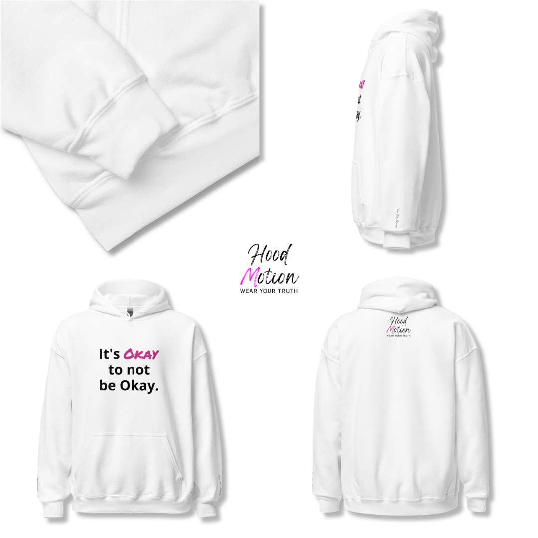 It's Okay to not be Okay v2 - Unisex Hoodie (with Wrist Embroidery)