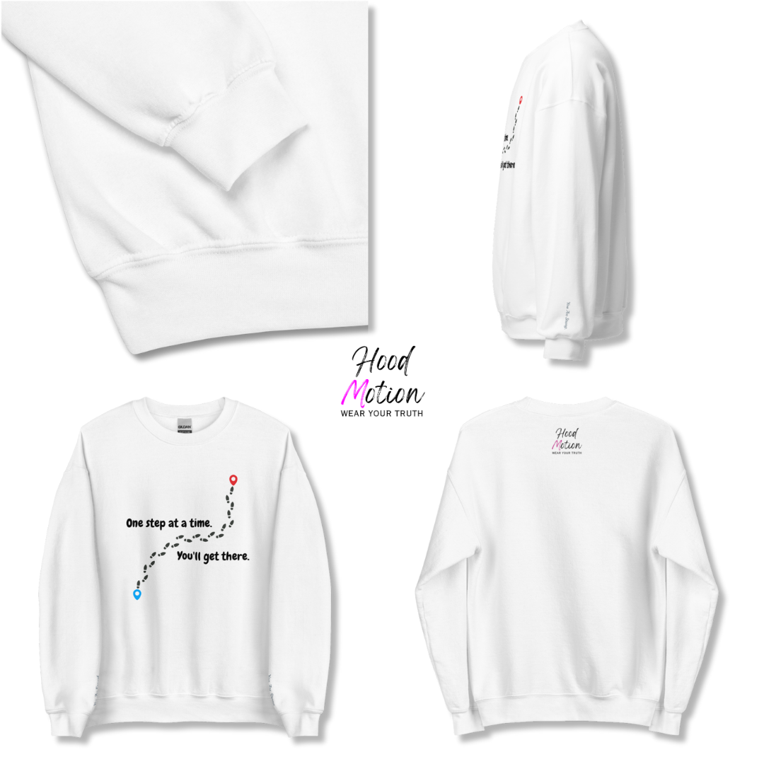 One Step At a Time - Unisex Sweatshirt (with Wrist Embroidery)