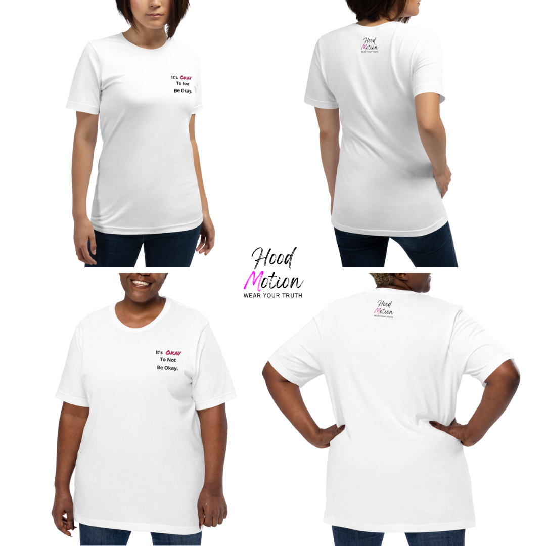 It's Okay to not be Okay v2 - Unisex T-shirt (with Left Chest and Sleeve Embroidery)