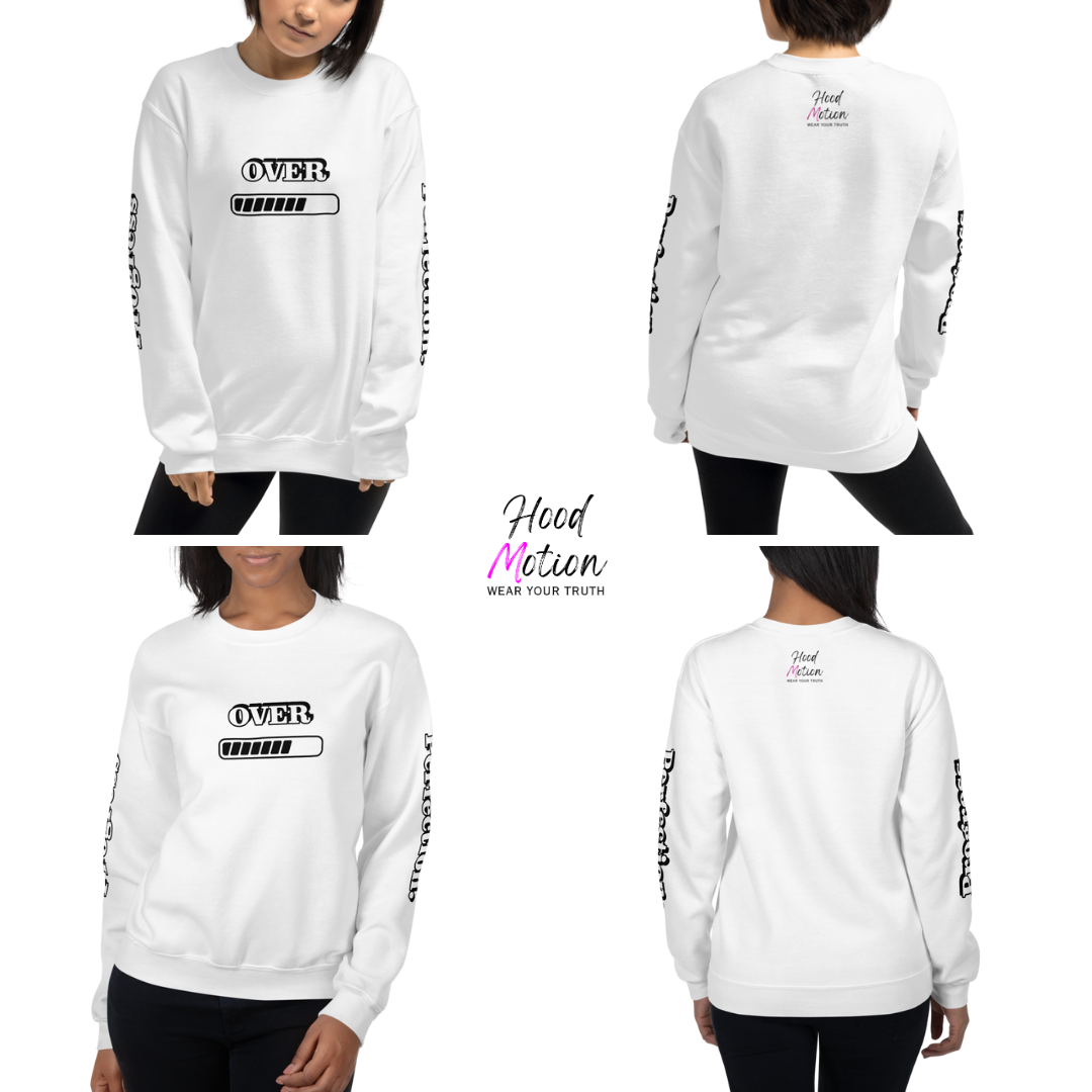 Progress OVER Perfection - Unisex Sweatshirt (with Sleeve Printing)