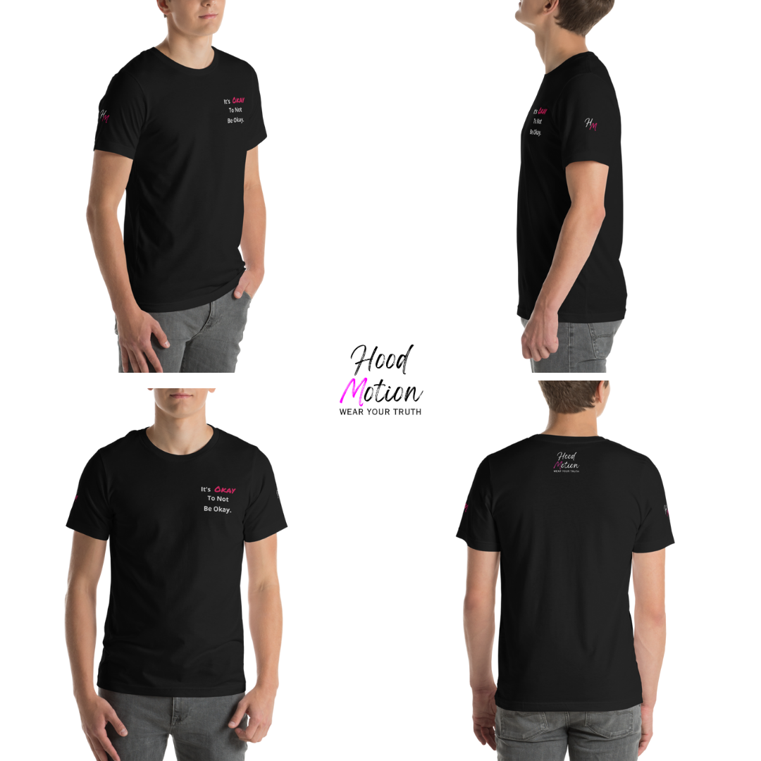 It's Okay to not be Okay v2 - Unisex T-shirt (with Left Chest and Sleeve Embroidery)
