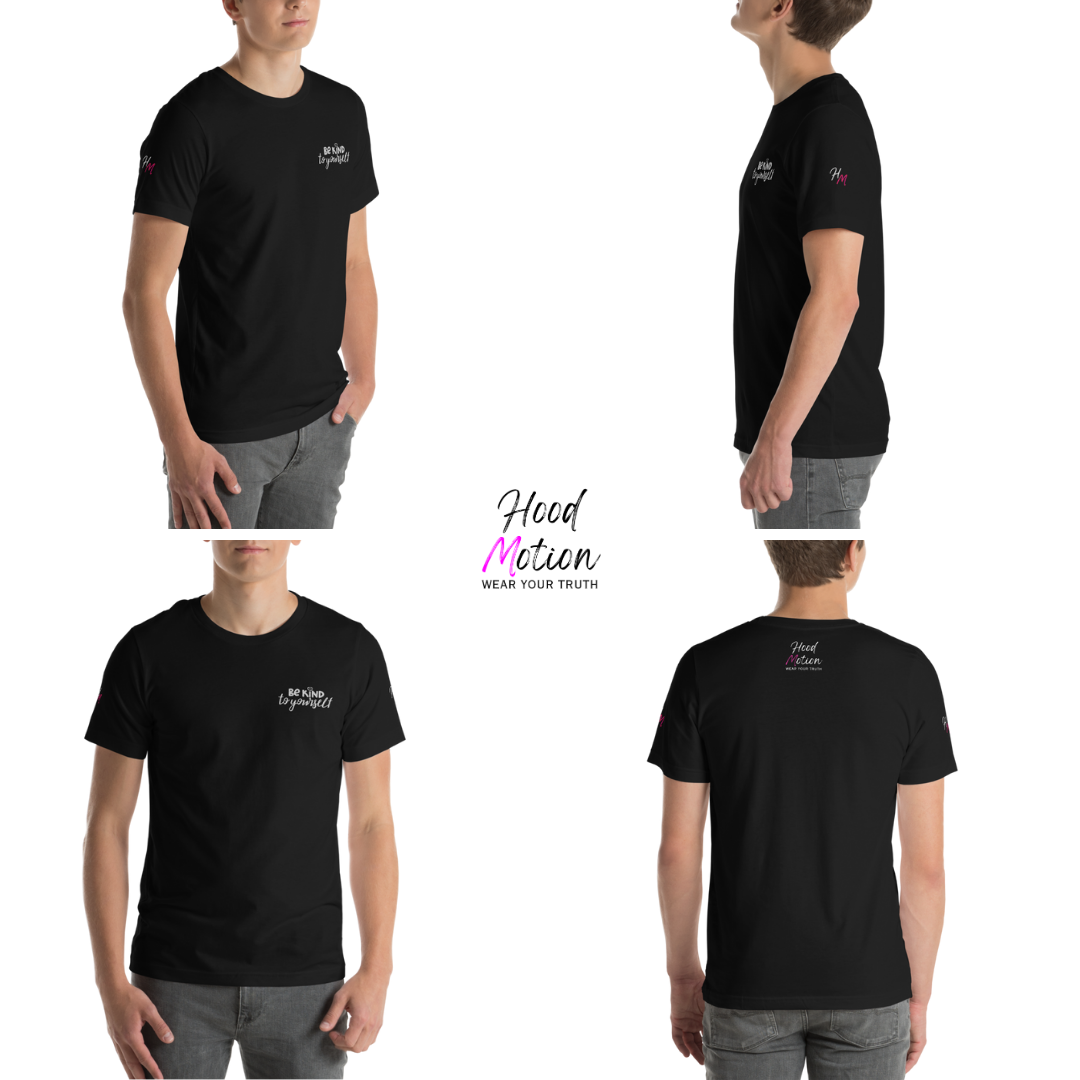 Be Kind To Yourself - Unisex T-Shirt (with Left Chest and Sleeve Embroidery)