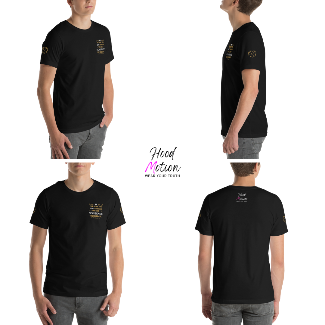 The More You Love Yourself - Unisex T-Shirt (with Left Chest and Sleeve Embroidery)