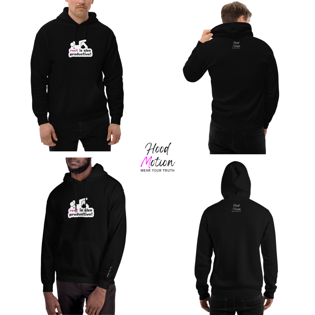 Rest Is Also Productive - Unisex Hoodie (with Wrist Embroidery)
