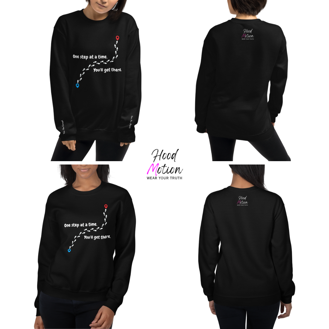 One Step At a Time - Unisex Sweatshirt (with Wrist Embroidery)