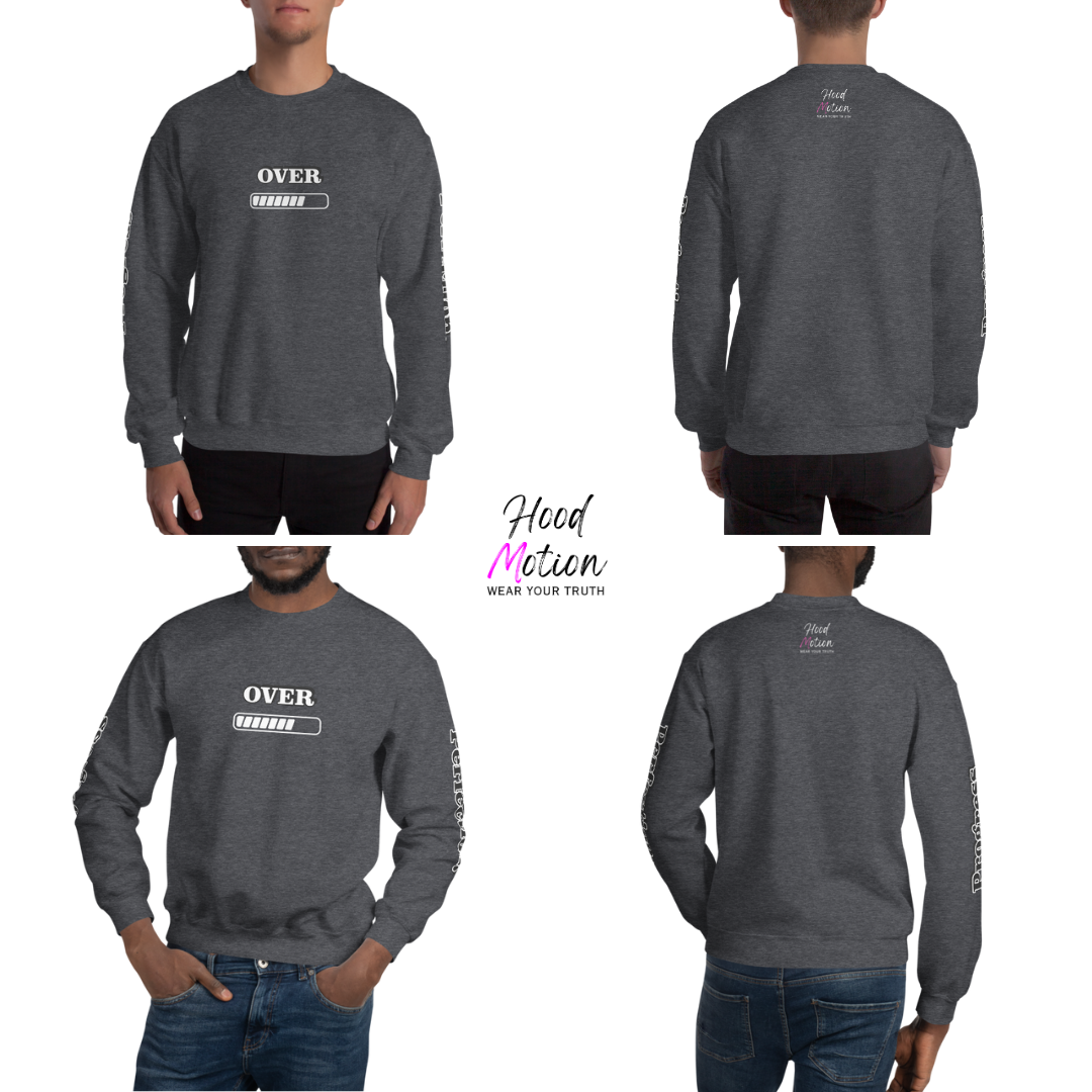 Progress OVER Perfection - Unisex Sweatshirt (with Sleeve Printing)