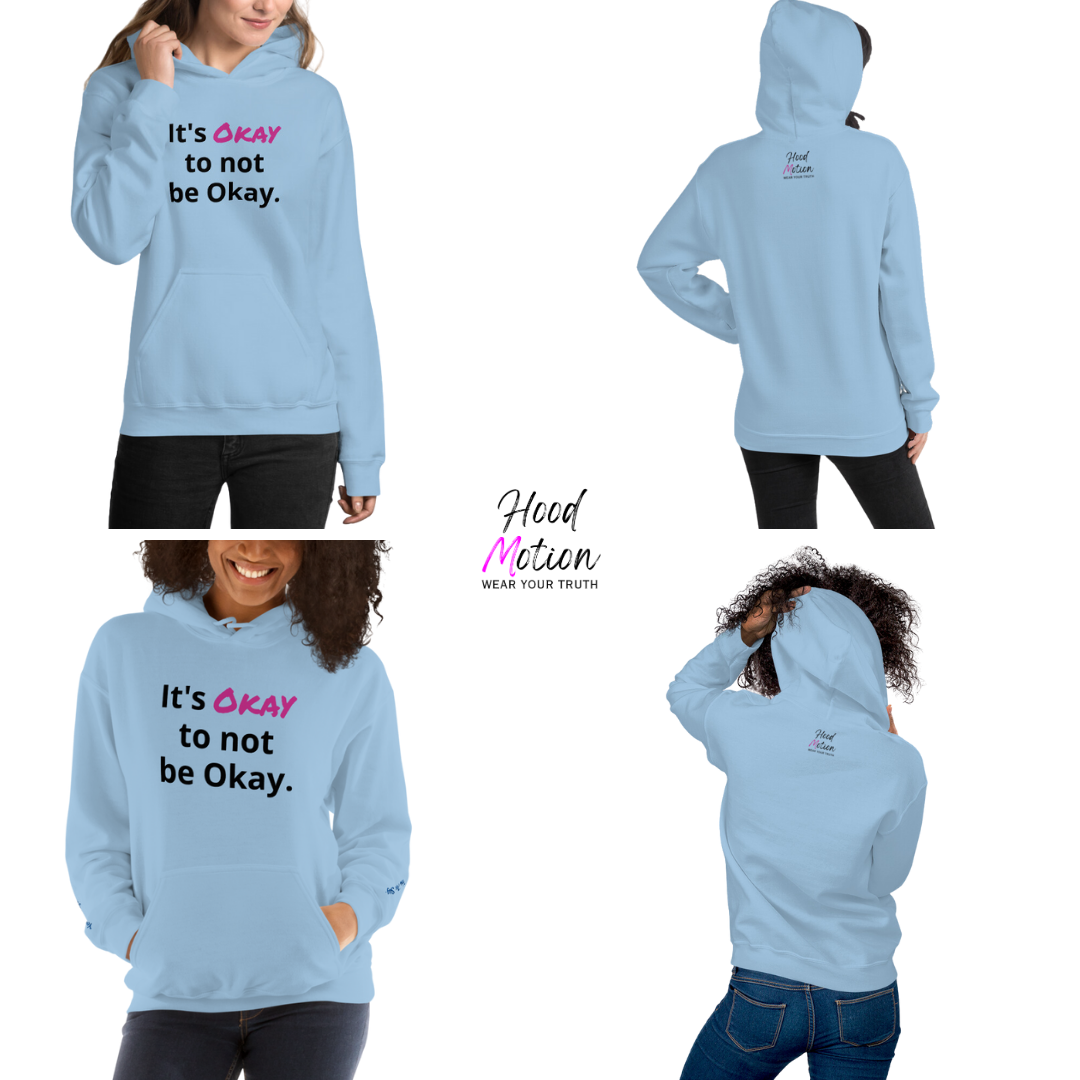 It's Okay to not be Okay v2 - Unisex Hoodie (with Wrist Embroidery)